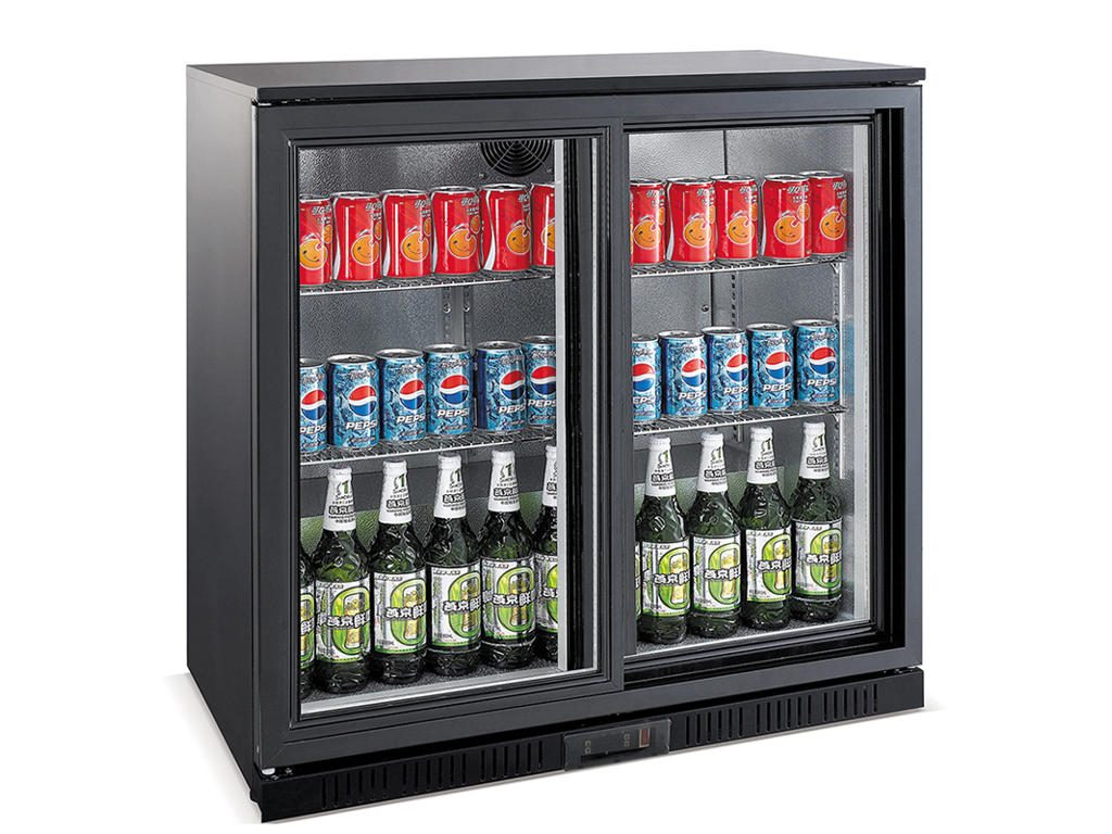 Back Bar 2 skydelåger sort 