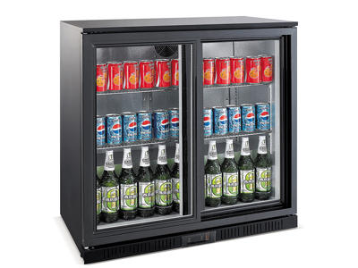 Back Bar 2 skydelåger sort 