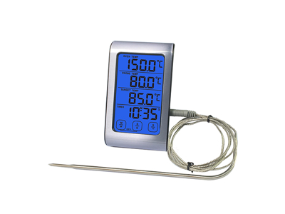 Stegetermometer -10/+300 gr m blåt display