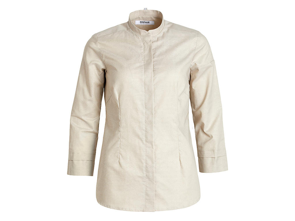 Skjorte Sand Dame 7/8 ærme Oxford 2XL