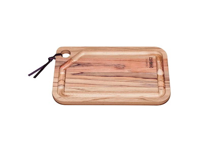 Skærebræt Teak 40x24x1,8 m. rille og hul