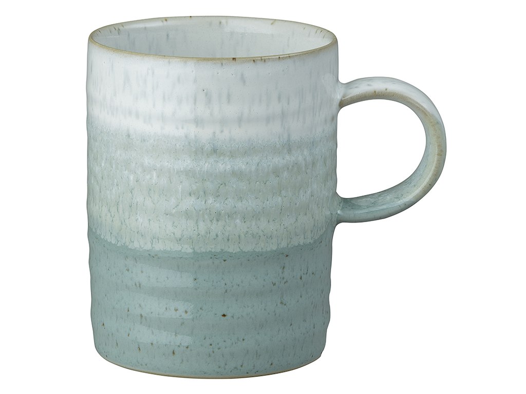 Denby Kiln Kop med hank – Rillet grøn 370 ml