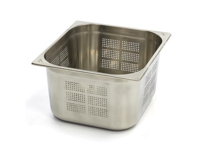 Perforeret Kantine-beholder  2 / 3GN i rustfrit stål | 200mm 