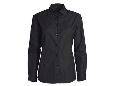 Skjorte, sort lang ærm Dame S