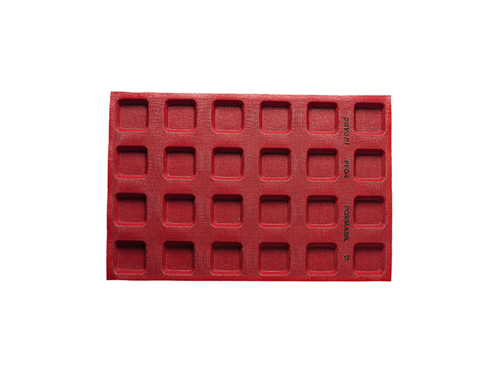 Bageform Formasil 24 styk firkantet