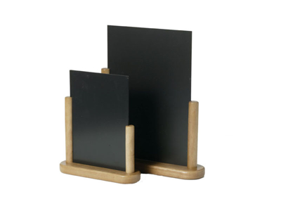 Tavle 15x21 cm A5 m/lyst træ fod bord