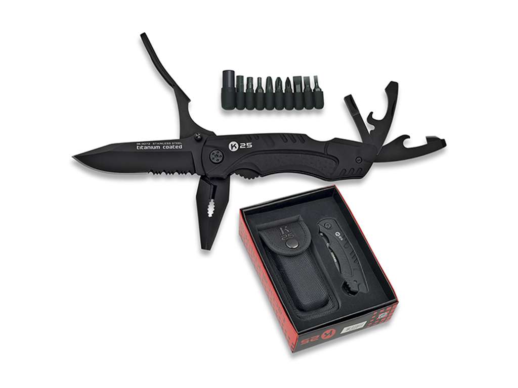 Lommekniv K25 Sort 8 cm blad