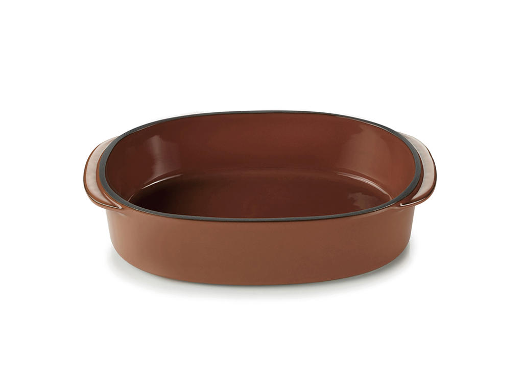 Fad Oval 19x13 cm Brun Caractere Culinaire