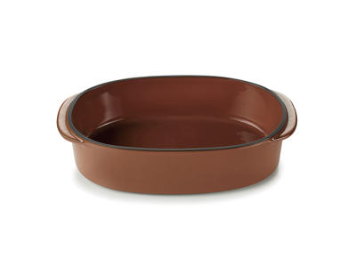 Fad Oval 19x13 cm Brun Caractere Culinaire