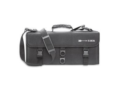 Rullemappe uden indhold, 11 rum, F. Dick, Stof, Hård, Sort