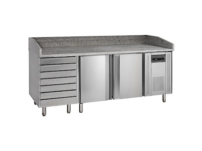 Pizzabord 2 låger 7 skuffer t/dej m/bagk