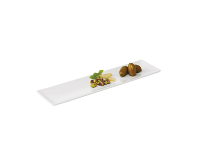Quadro Tallerken 30x8 cm Hvid stentøj