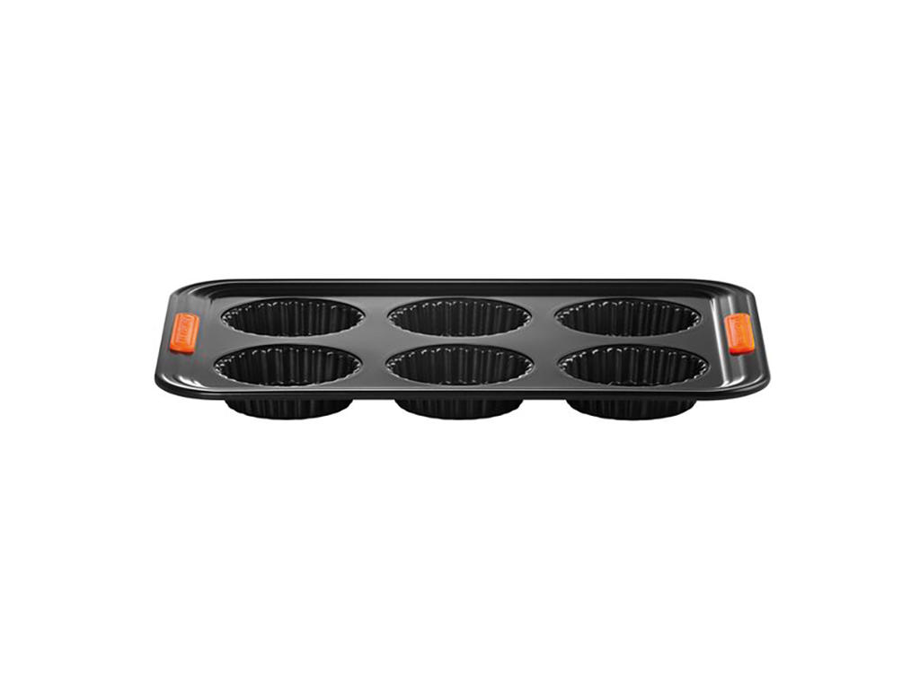 Bageplade t. Tærte 6 huller 39x27 cm