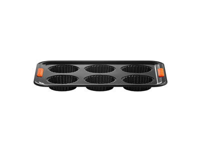 Bageplade t. Tærte 6 huller 39x27 cm