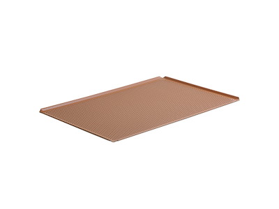 Bageplade perforeret i aluminium med silikonebelægning 600 × 400 mm