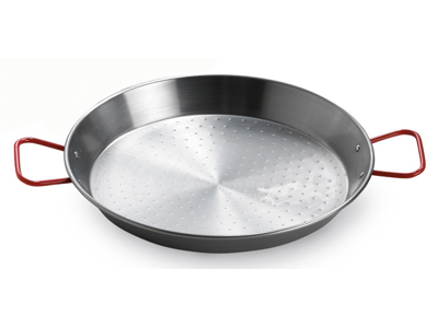 Paellapande 90 cm Blank/rødt håndtag