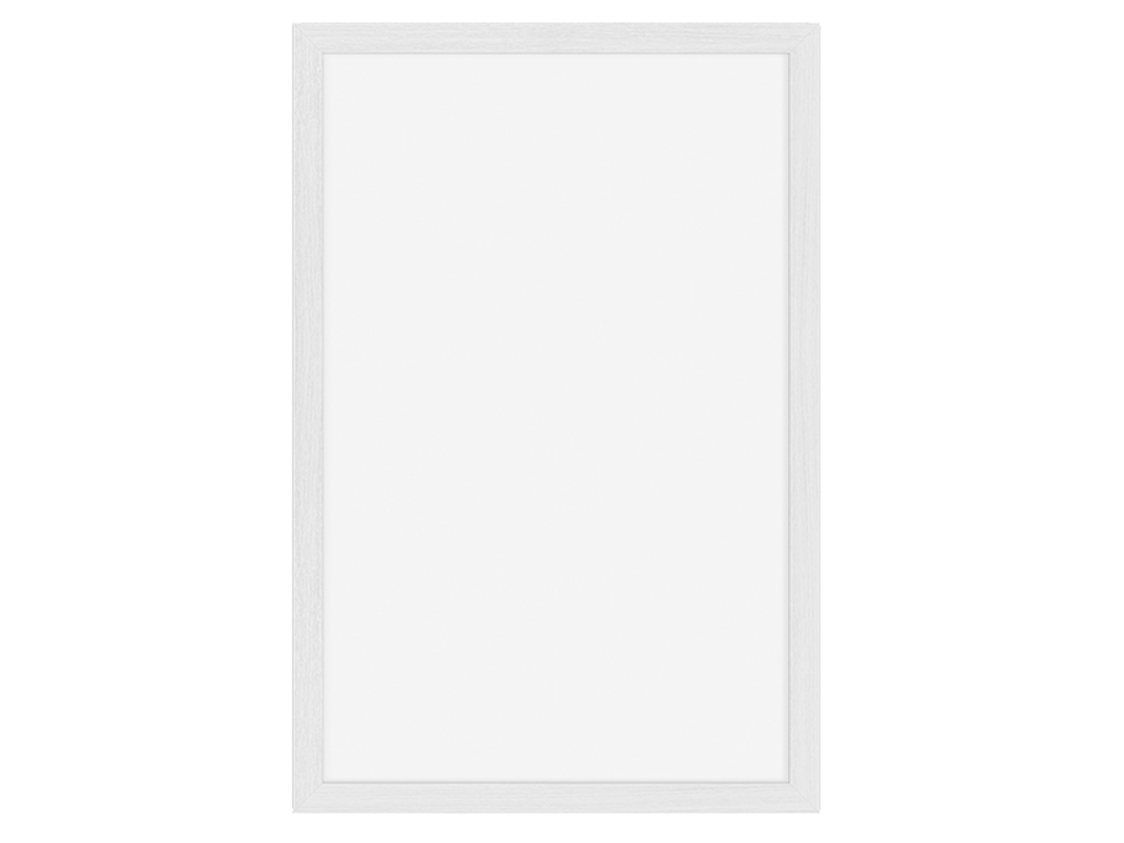 Tavle 60x40x1 cm hvid lakeret træ ramme