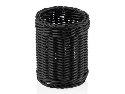 Bestikkurv Sort Ø12 cm H15 cm Weaver Pro