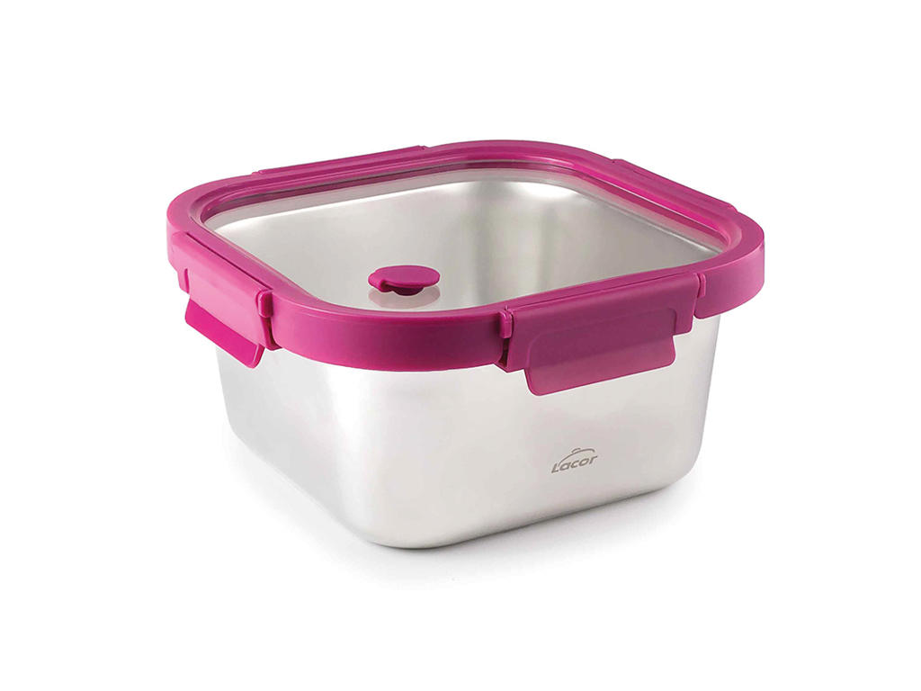 Food box RF/glas Pink 18,5x18,5x8 cm