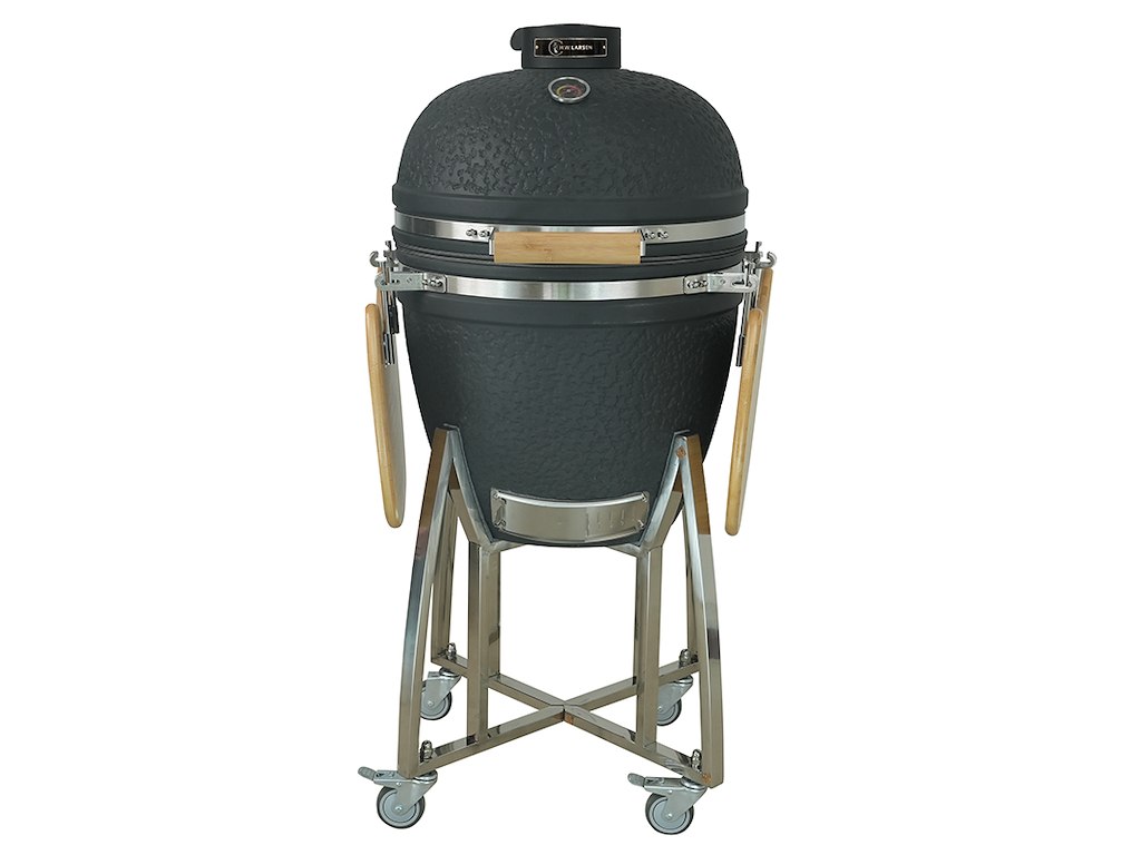 Kamado grill 21" Stone mat sort med sideborde og understel