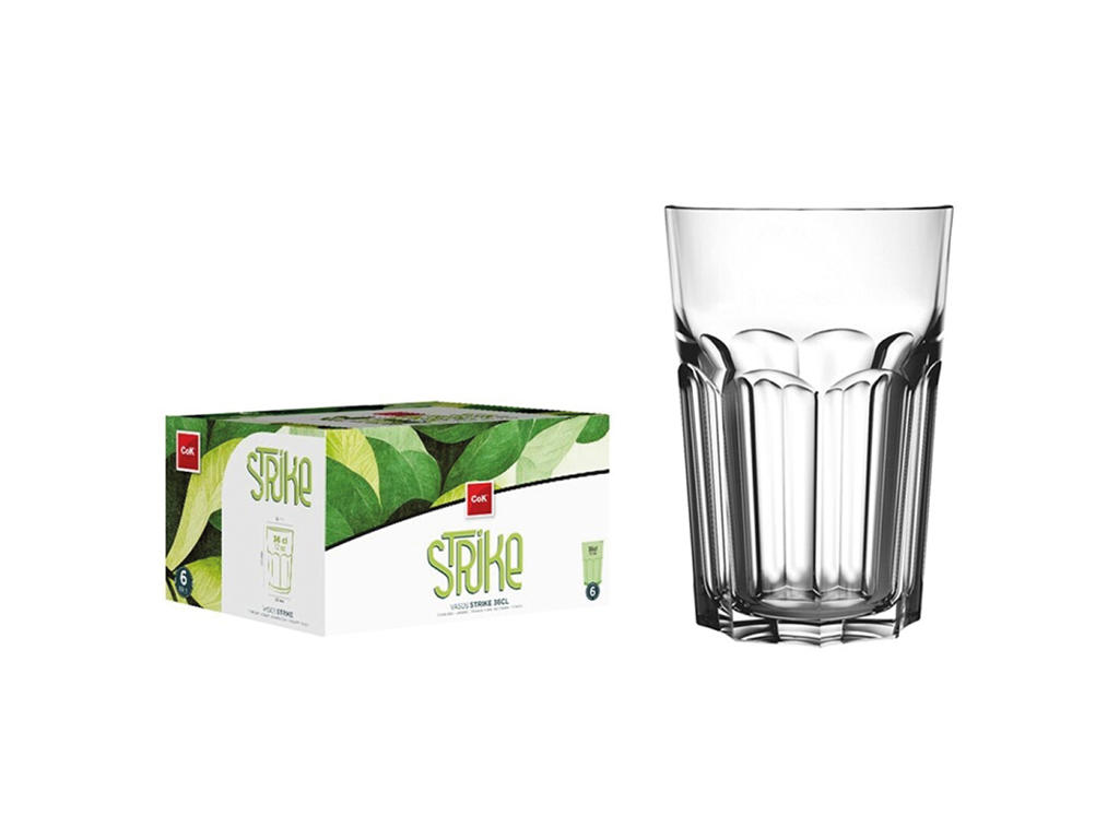 Glas 36 cl. Strike 6-pak