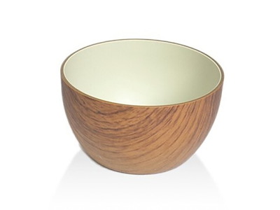 Skål Snack Ø9 cm Trælook/Hvid