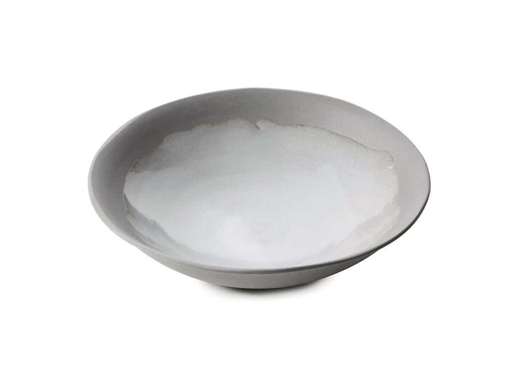 No.W Dyb Tallerken Ø 24 cm Hvid/Grå
