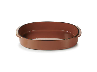 Fad Oval 34x25 cm Brun Caractere Culinaire