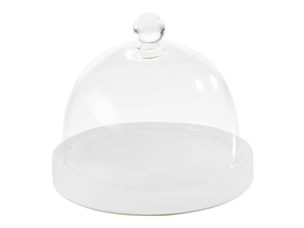 Tallerken m. kuppel 15 cm Hvid Mealplak