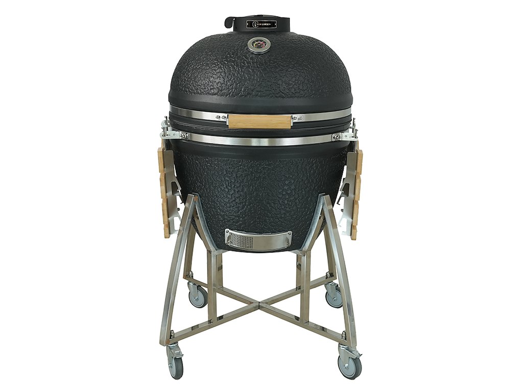 Kamado grill 23.5" Stone mat sort med sideborde og understel
