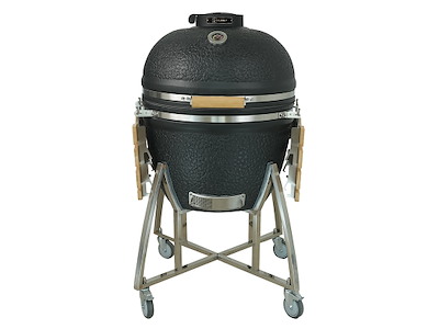 Kamado grill 23.5" Stone mat sort med sideborde og understel