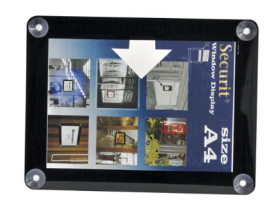 Vinduesdisplay A4 Sort
