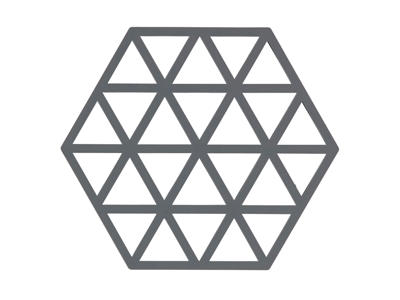 Bordskåner Zone Triangles 16x14 cm Grå