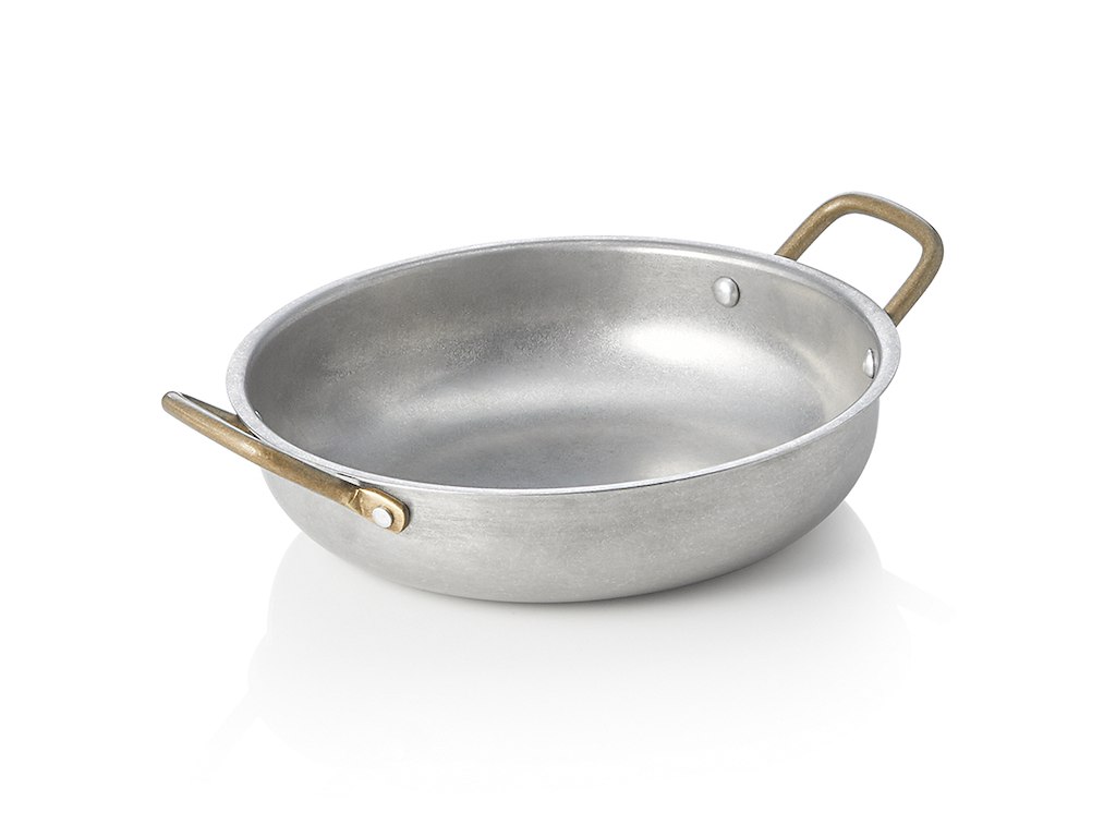 Serveringspande Vintage med messinghåndtag Ø 20 cm