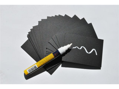 Prisskilt A7 20 stk pakke + 1 hvid tusch