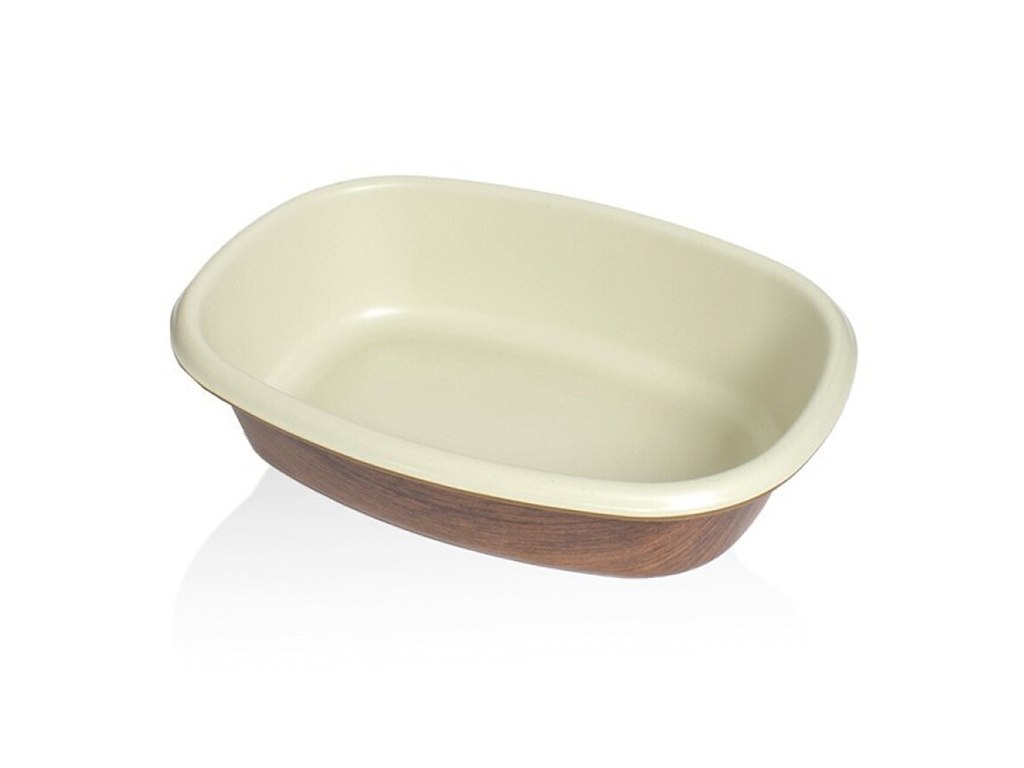 Fad Snack 21x29 cm Trælook/Hvid