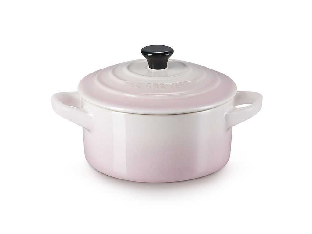 Le Creuset mini stentøjsgryde Ø 10 cm i shell pink