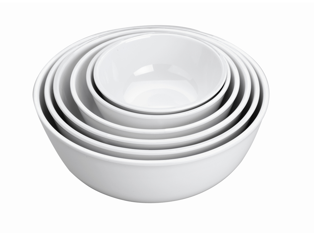 Melamin Skål Hvid Ø14,9x6,5 cm 0,6 liter