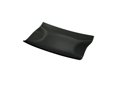 Cera Tallerken sort rektangulær 320x210 mm