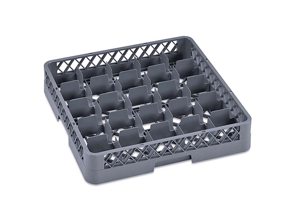 Opvaskebakke til glas 25 rum grå