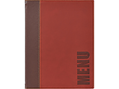 Menukort A5 vinrød 1 opslag/4 side Trendy