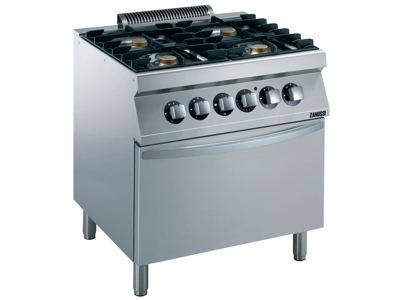 Komfur 4 blus og elovn gas 800 mm 700