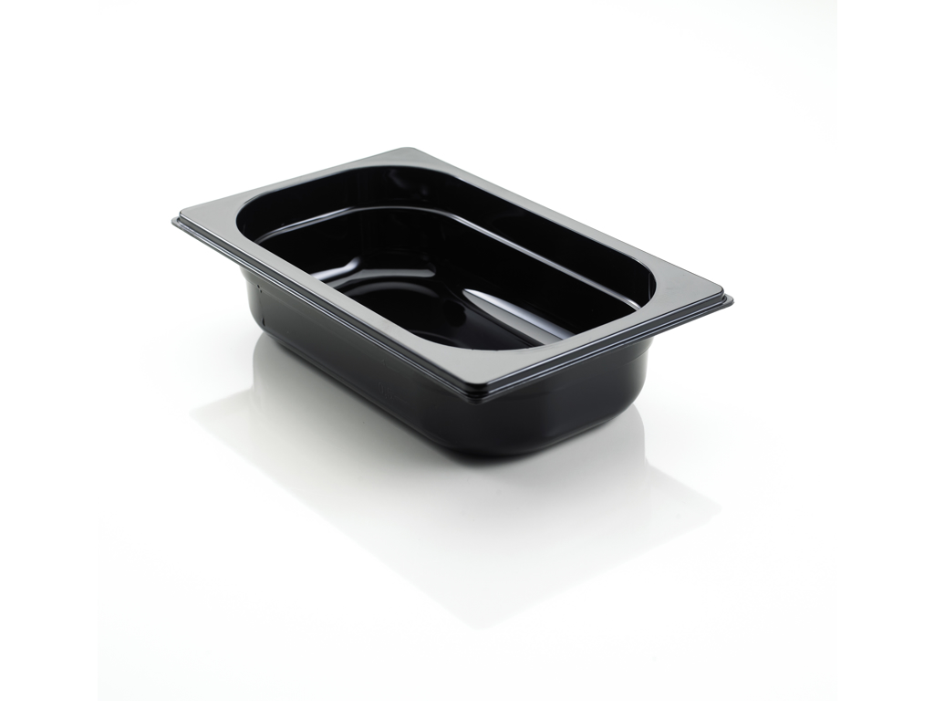 Kantine Polycarbonat Sort 1/4 GN 6,5 cm