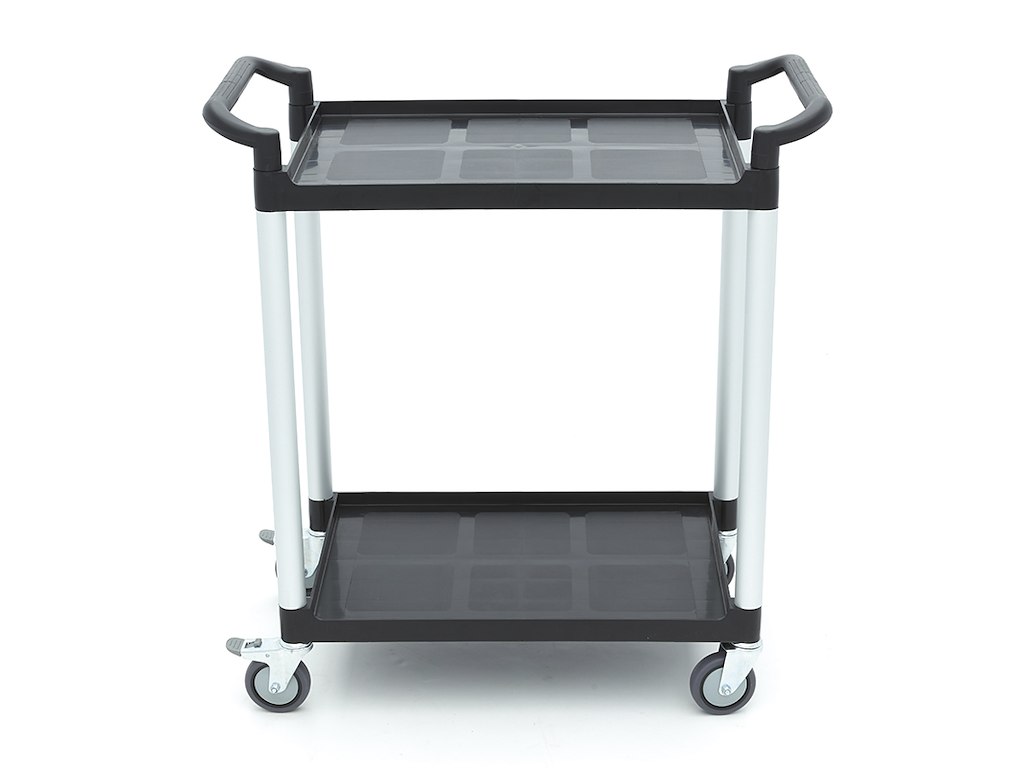 Rullebord 2 hylder 87x43x93 cm Sort