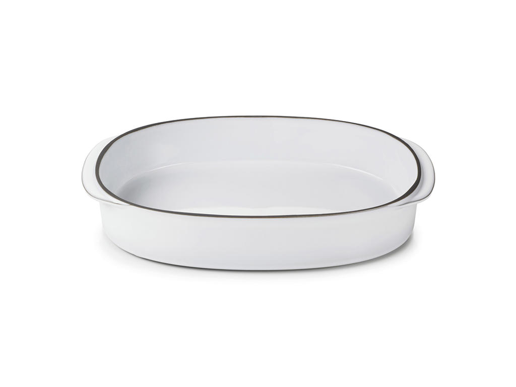 Fad Oval 34x25 cm Hvid Caractere Culinaire