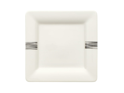 Black Lines Day Tallerken firkantet flad 16x16 cm