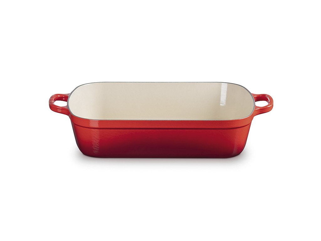 Stor bradepande støbejern 37×29 cm i Cerise