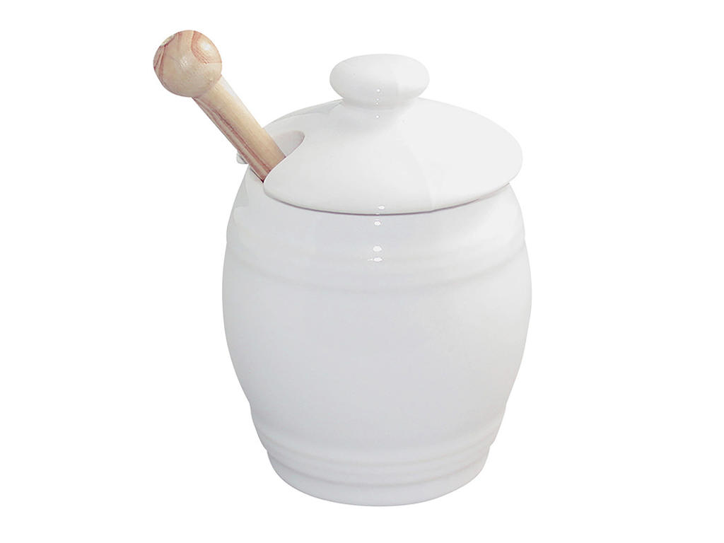 Honningkrukke 7x9 cm, Hvid Essentiels