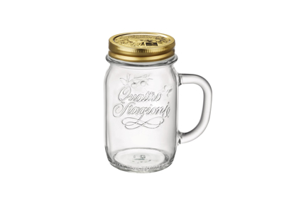 Quattro Stagioni drikkeglas m. hank u.låg