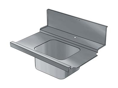 Indføringstop m/vask H>V t/hætteopvaskma